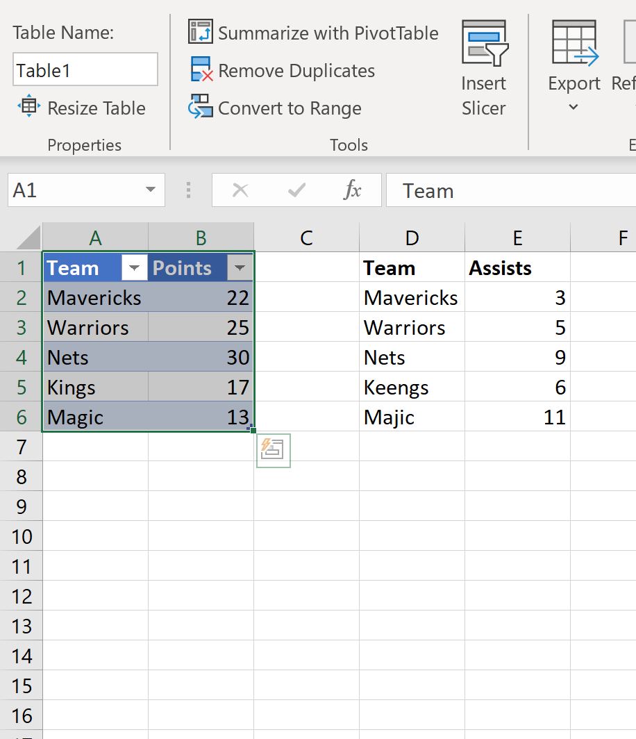 Cómo realizar coincidencias difusas en Excel (con ejemplo)