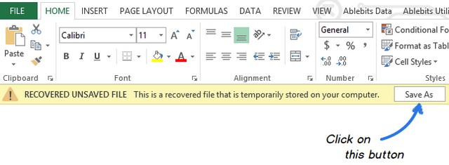 Cómo recuperar un archivo de Excel no guardado, use las funciones de autoguardado/autorrecuperación de Excel