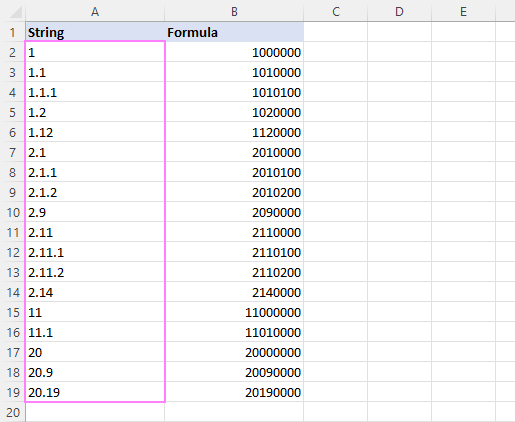 Cómo ordenar números mixtos y texto, números multinivel en Excel