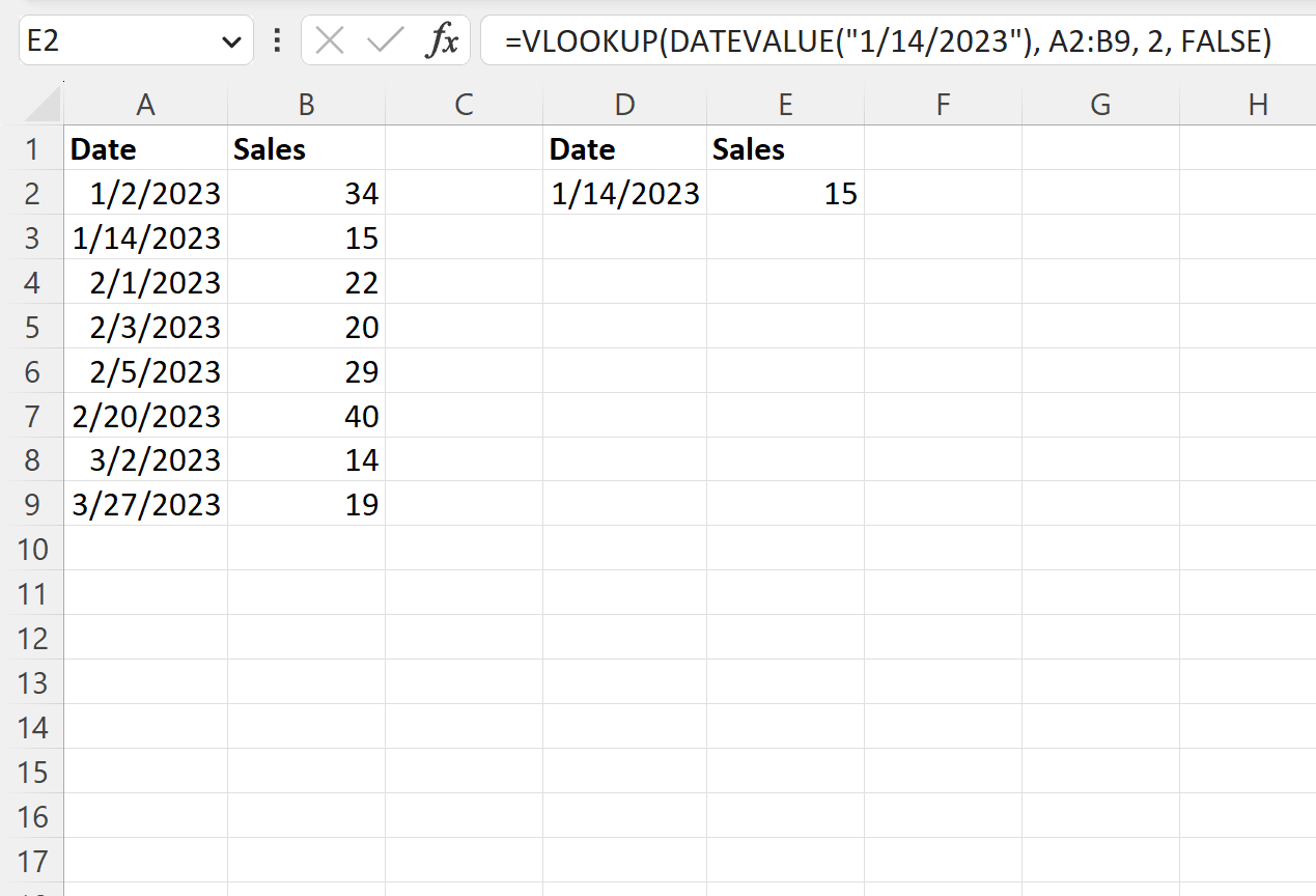 Excel: cómo utilizar BUSCARV por fecha