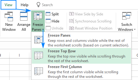 Cómo congelar filas y columnas en Excel
