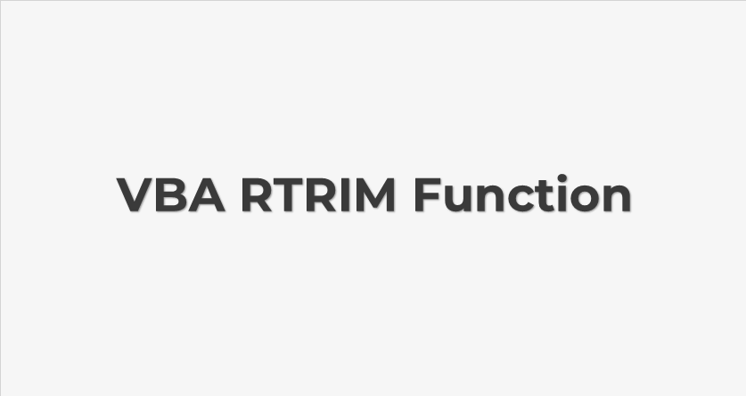Función VBA RTRIM (Sintaxis + Ejemplo)