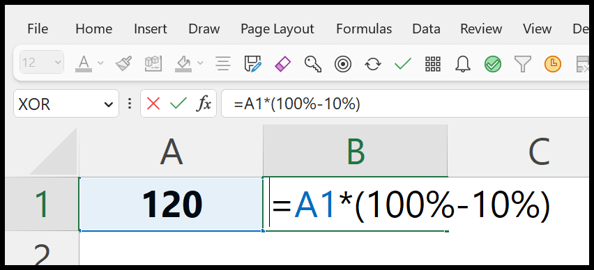 Sumar y restar porcentaje de un número (fórmula de Excel)