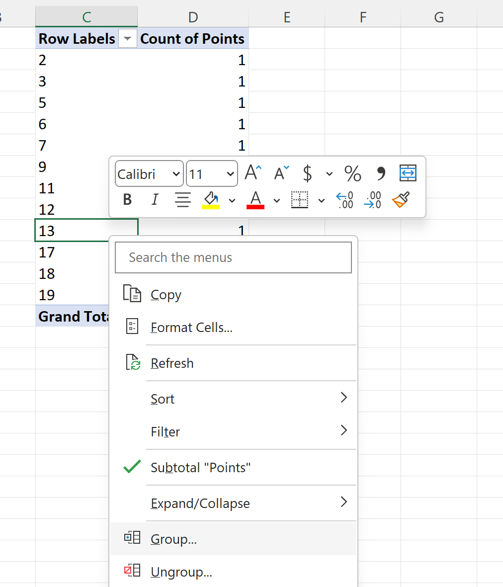 Cómo crear una distribución de frecuencia agrupada en Excel