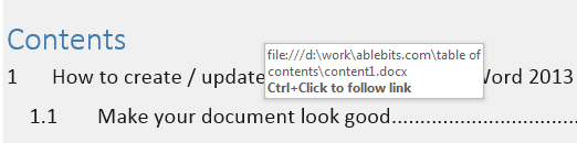 Cómo crear una tabla de contenido (TOC) en Microsoft Word