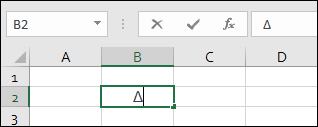 Cómo insertar rápidamente el símbolo delta Δ en Excel en una celda [7 Ways]