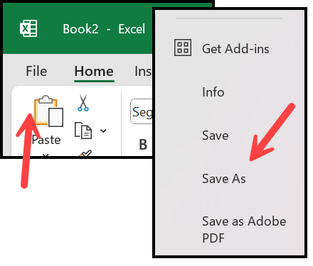 Libro de Excel (crear, guardar y cambiar nombre)