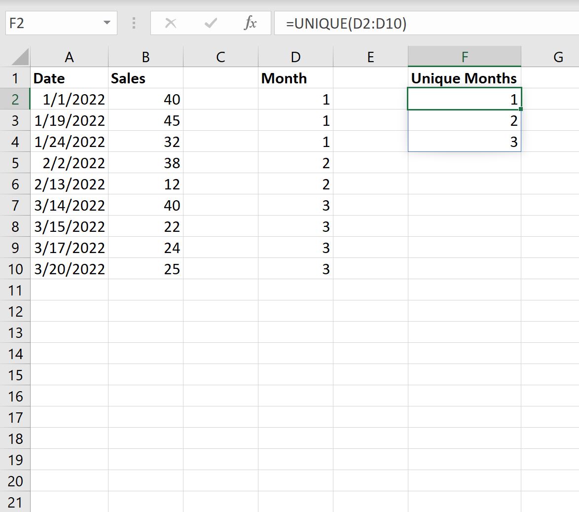 Cómo sumar por mes en Excel (ejemplo paso a paso)