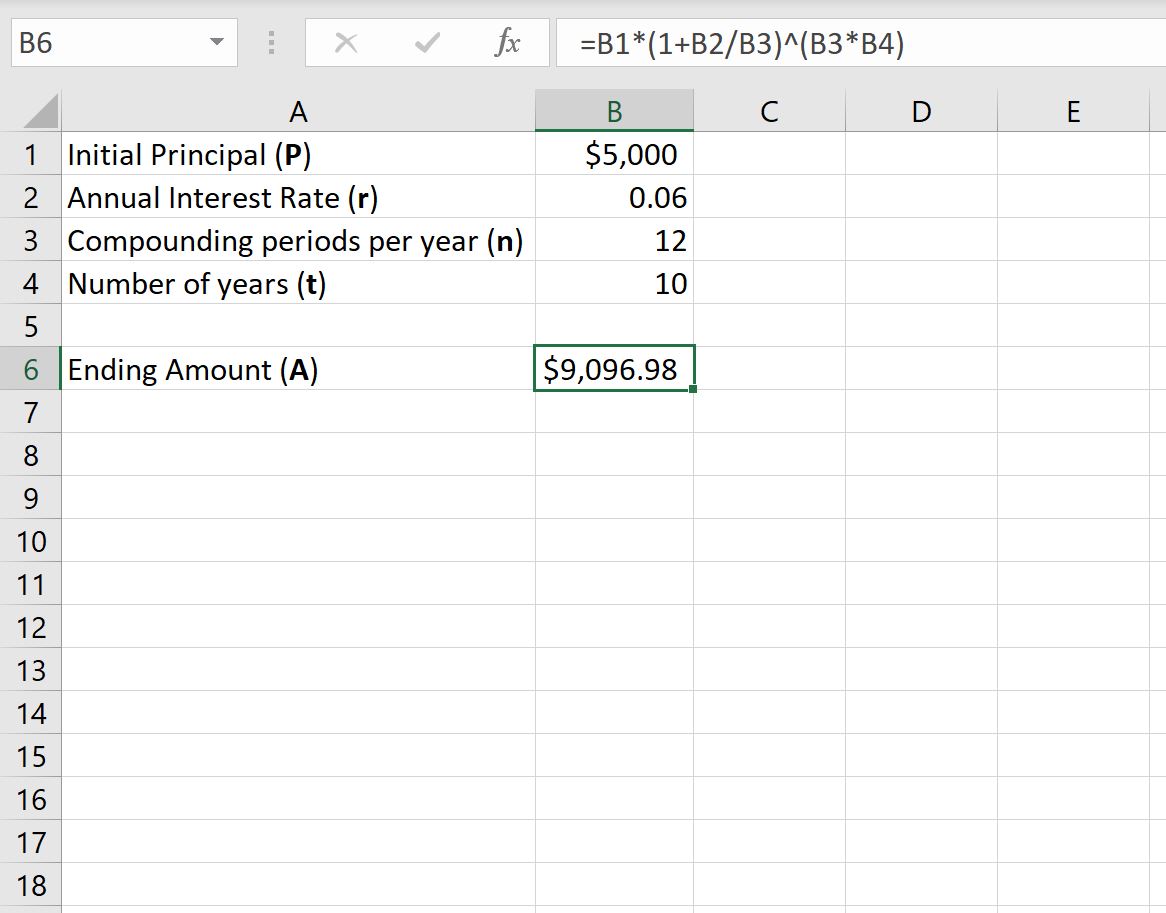 Cómo calcular el interés compuesto mensual en Excel