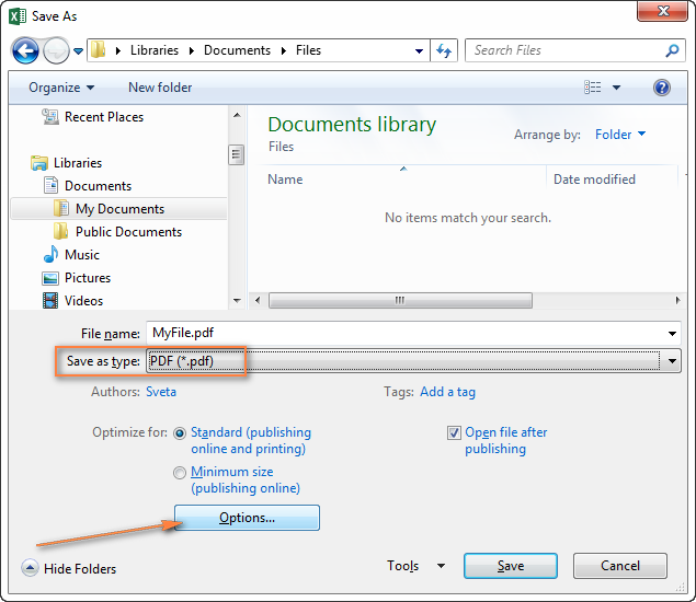 Cómo convertir archivos de Excel a PDF