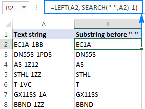 Funciones de subcadena de Excel para extraer texto de la celda Funciones de subcadena de Excel para extraer texto de la celda