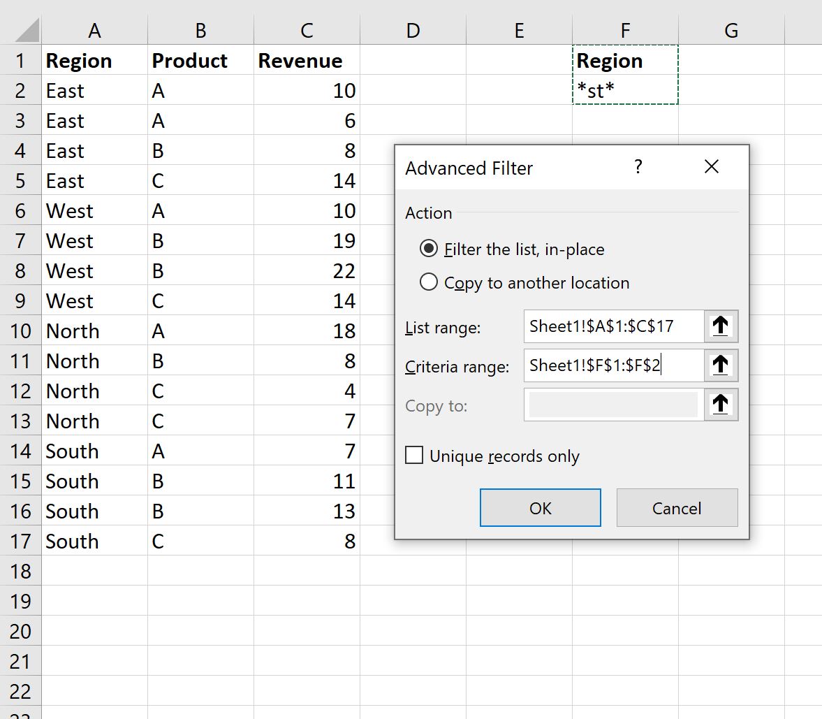 Filtro avanzado de Excel: cómo utilizar «Contiene»