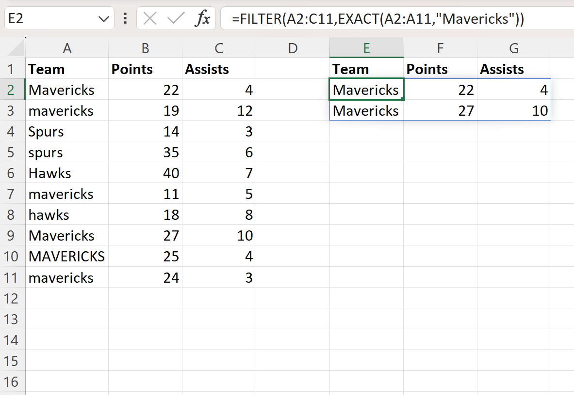 Cómo utilizar un filtro que distingue entre mayúsculas y minúsculas en Excel Cómo utilizar un filtro que distingue entre mayúsculas y minúsculas en Excel