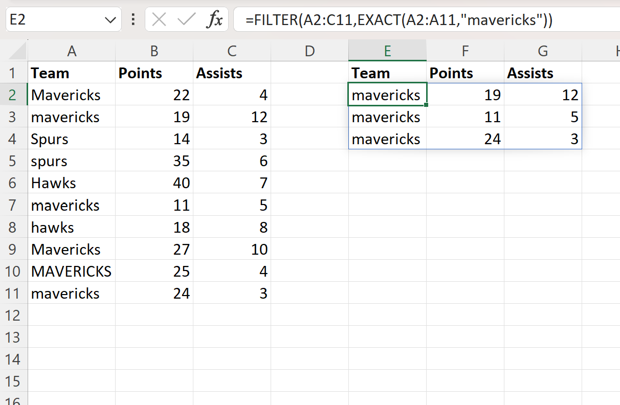 Cómo utilizar un filtro que distingue entre mayúsculas y minúsculas en Excel Cómo utilizar un filtro que distingue entre mayúsculas y minúsculas en Excel