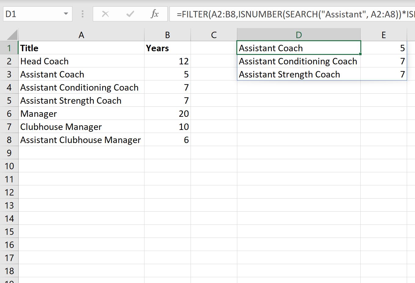 Excel: cómo filtrar celdas que contienen varias palabras