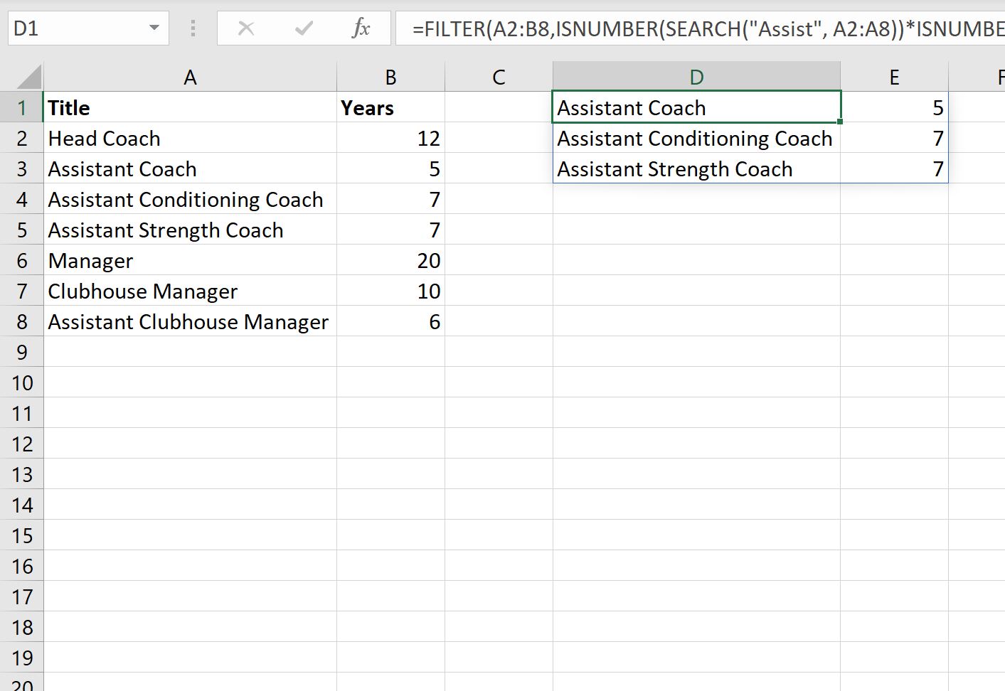 Excel: cómo filtrar celdas que contienen varias palabras