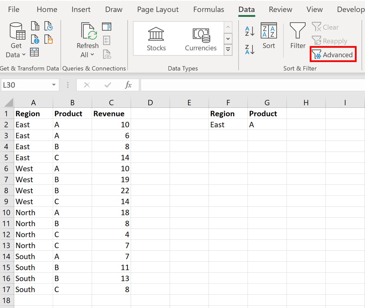 Cómo filtrar varias columnas en Excel (con ejemplo) Cómo filtrar varias columnas en Excel (con ejemplo)