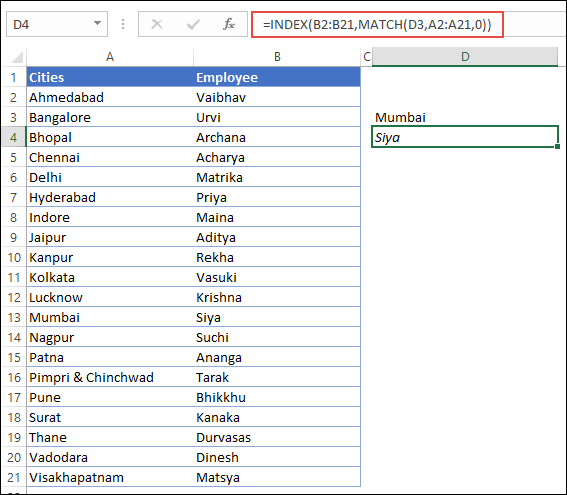 BUSCARV inversa/atrás en Excel (de derecha a izquierda) + Ejemplos