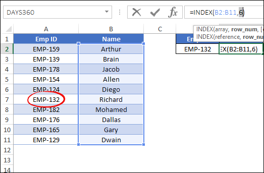 BUSCARV inversa/atrás en Excel (de derecha a izquierda) + Ejemplos