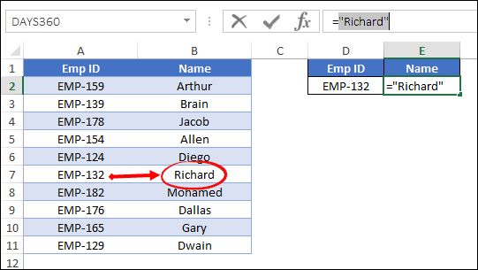 BUSCARV inversa/atrás en Excel (de derecha a izquierda) + Ejemplos