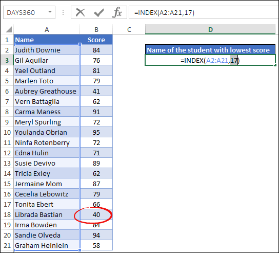 BUSCARV inversa/atrás en Excel (de derecha a izquierda) + Ejemplos
