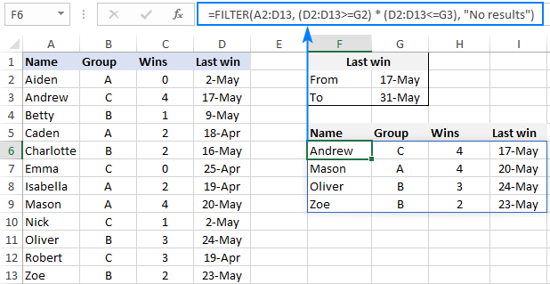 Función FILTRO de Excel: filtrado dinámico con fórmulas Función FILTRO de Excel: filtrado dinámico con fórmulas