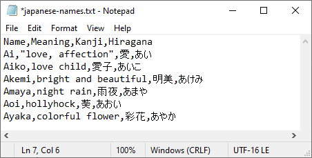 Convierta Excel a CSV (delimitado por comas) y UTF-8