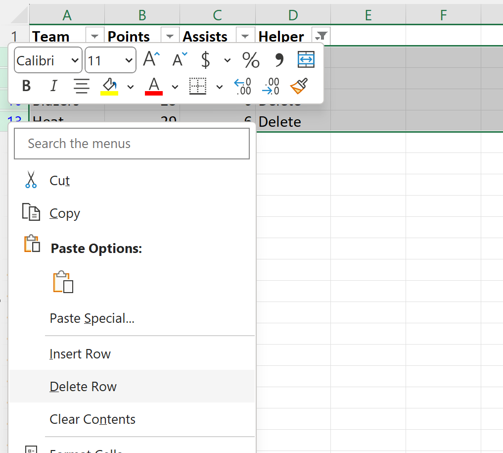 Cómo eliminar cada tercera fila en Excel (con ejemplo) Cómo eliminar cada tercera fila en Excel (con ejemplo)