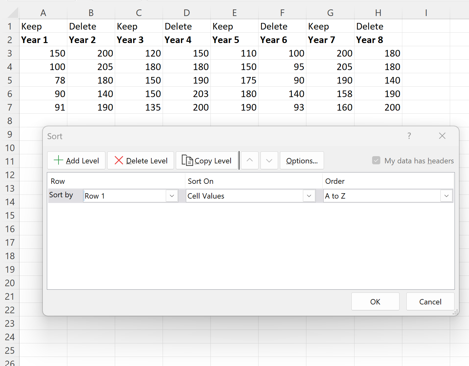 Cómo eliminar todas las demás columnas en Excel (con ejemplo)
