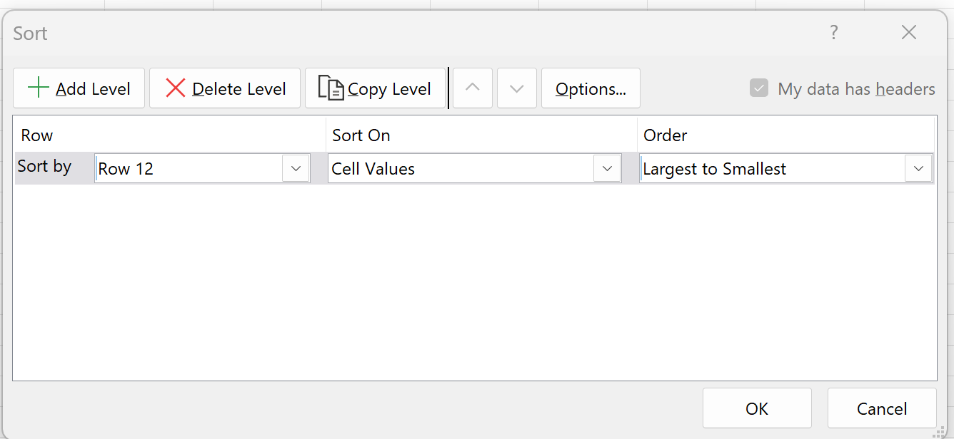 Cómo invertir el orden de las columnas en Excel