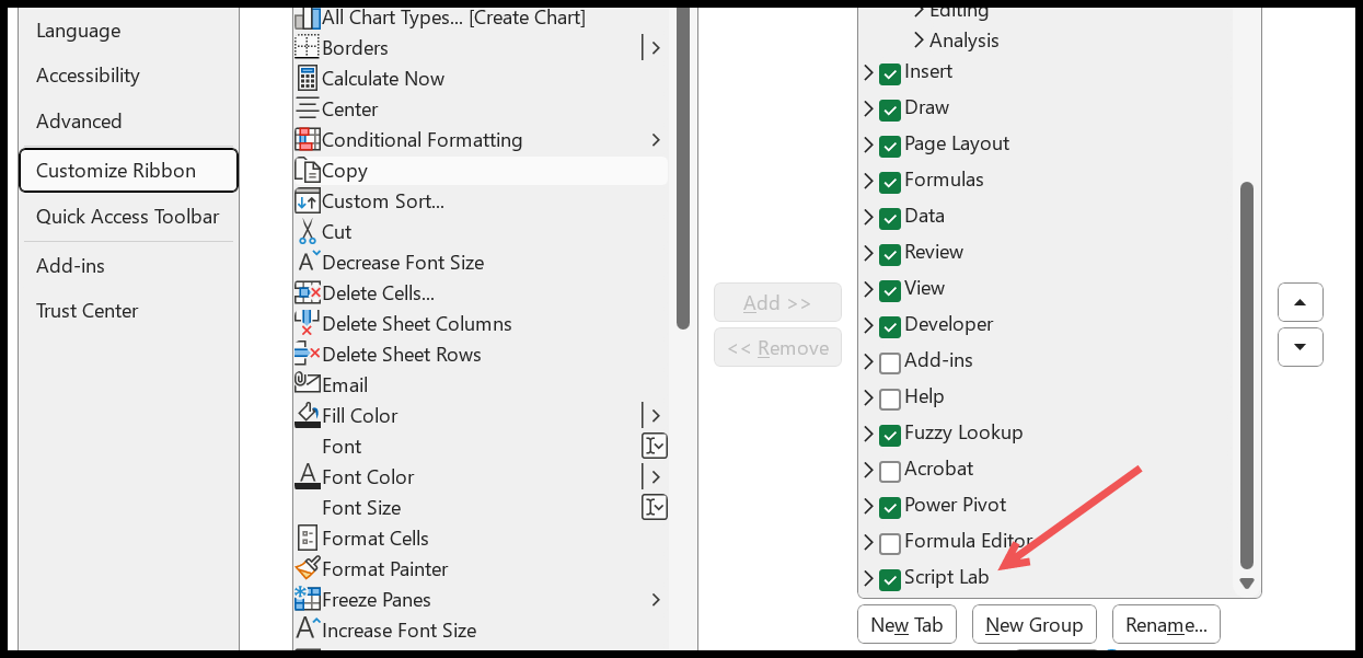 Laboratorio de guiones en Excel