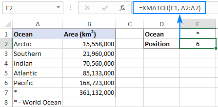 Función XMATCH de Excel con ejemplos de fórmulas