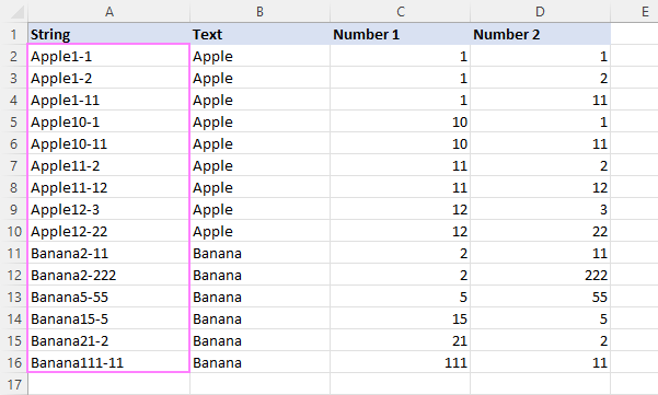 Cómo ordenar números mixtos y texto, números multinivel en Excel Cómo ordenar números mixtos y texto, números multinivel en Excel