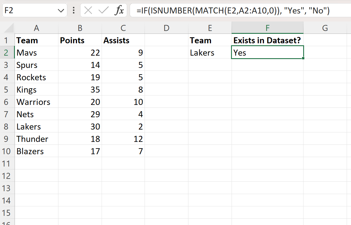 Excel: cómo utilizar la declaración IF con la función COINCIDIR Excel: cómo utilizar la declaración IF con la función COINCIDIR
