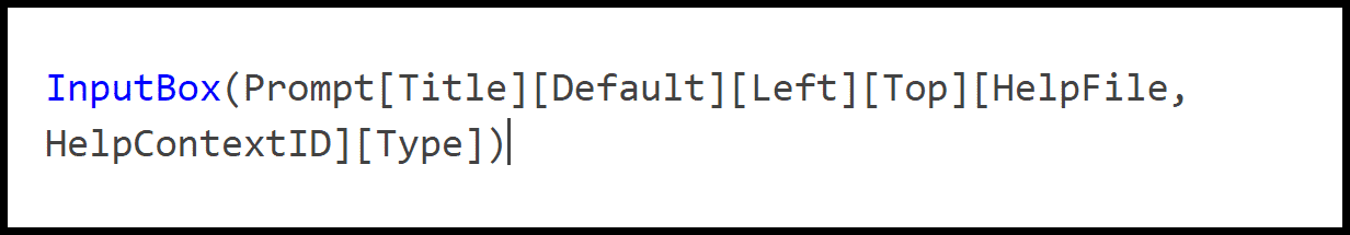 Cómo usar el cuadro de entrada en VBA
