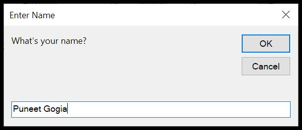 Cómo usar el cuadro de entrada en VBA