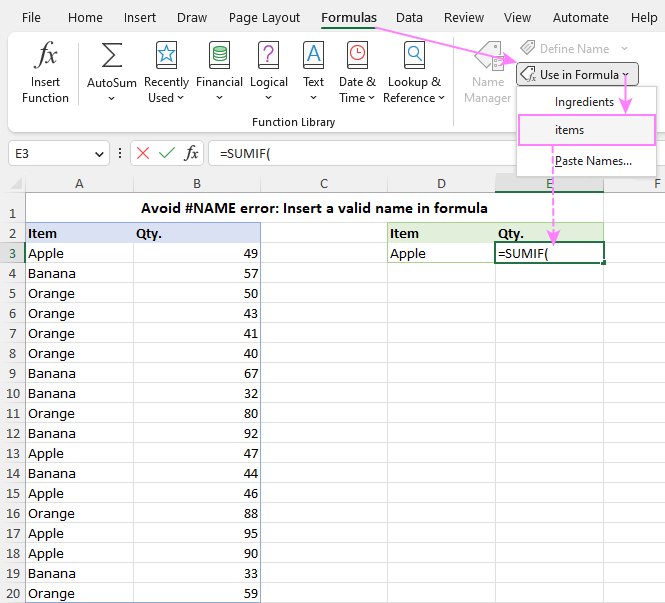 Error #NOMBRE en Excel: motivos y soluciones