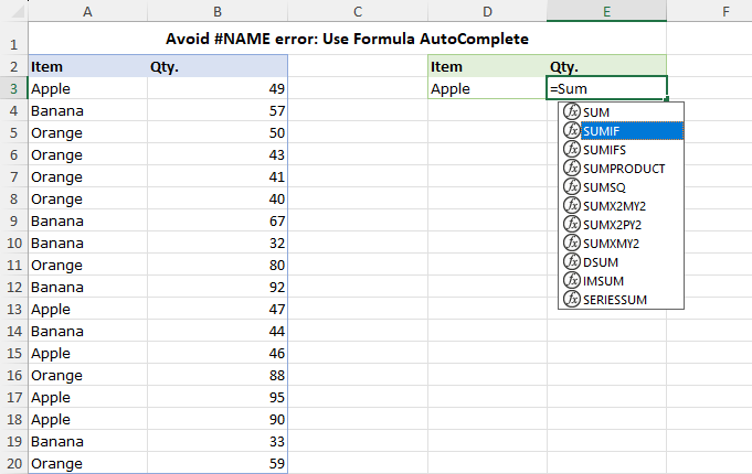 Error #NOMBRE en Excel: motivos y soluciones