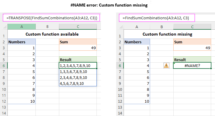 Error #NOMBRE en Excel: motivos y soluciones