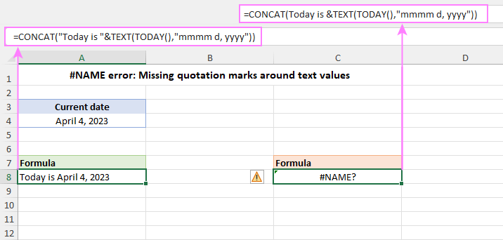 Error #NOMBRE en Excel: motivos y soluciones