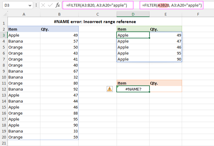 Error #NOMBRE en Excel: motivos y soluciones