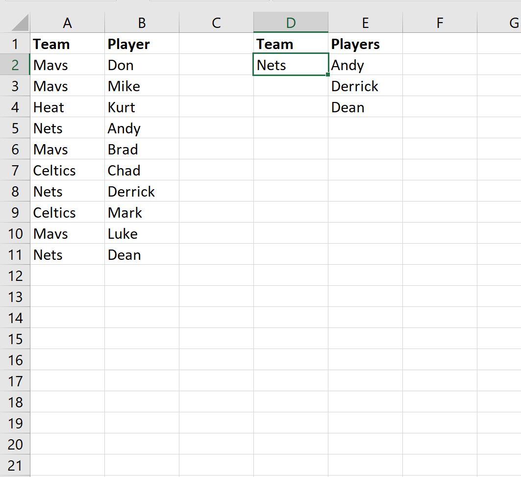 Excel: use ÍNDICE y COINCIDIR para devolver múltiples valores verticalmente Excel: use ÍNDICE y COINCIDIR para devolver múltiples valores verticalmente