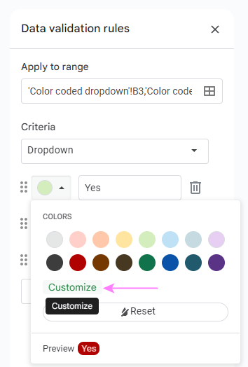 Cómo crear una lista desplegable de colores en Excel y Google Sheets