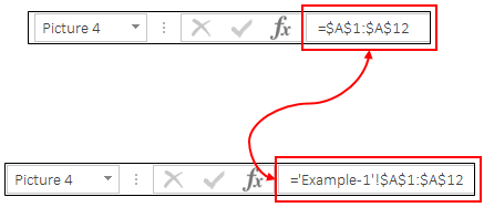 Herramienta de cámara de Excel para IMÁGENES EN VIVO