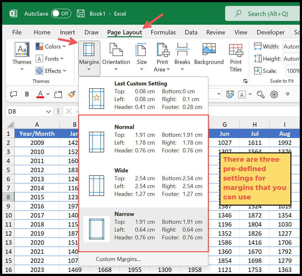 Margen de página en Excel (cambiar y configurar)