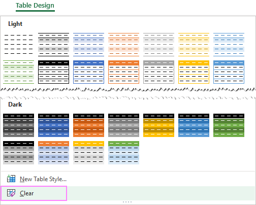 Cómo eliminar el formato de tabla en Excel