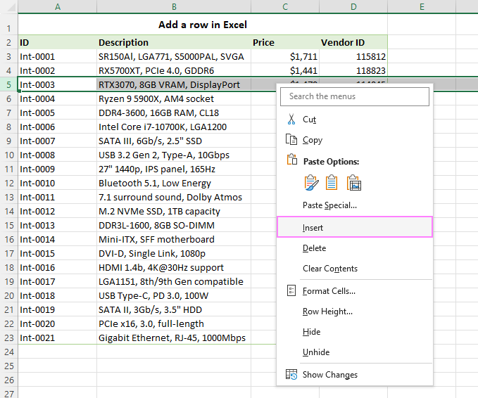 Cómo insertar varias filas en Excel con acceso directo y otras formas Cómo insertar varias filas en Excel con acceso directo y otras formas