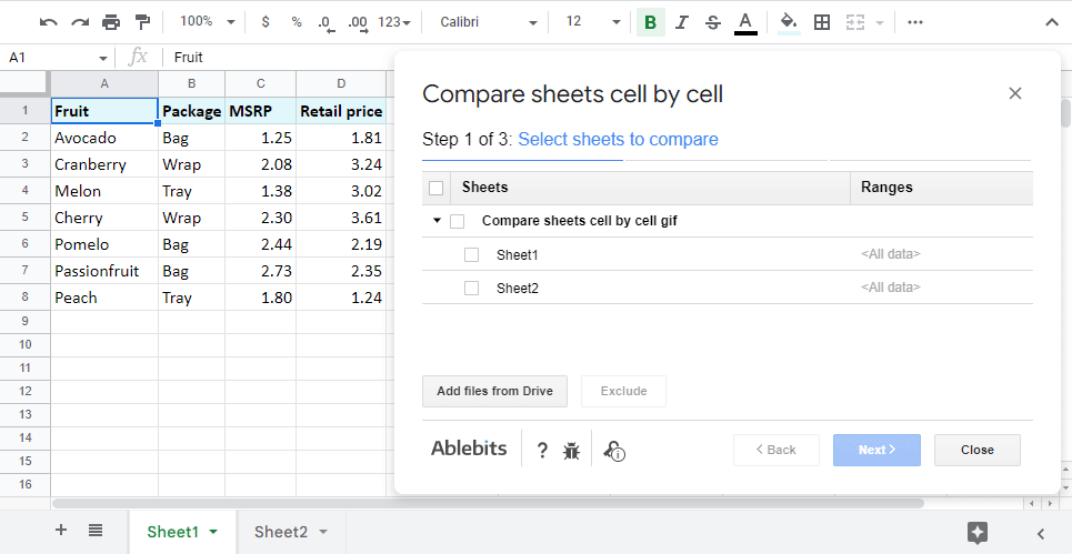 Compare datos en dos hojas o columnas de Google para encontrar coincidencias y diferencias. Compare datos en dos hojas o columnas de Google para encontrar coincidencias y diferencias.