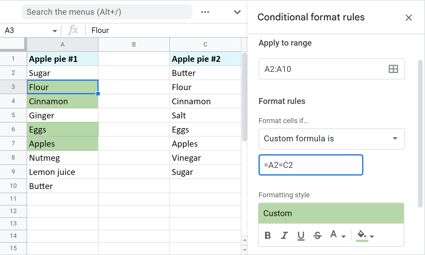 Compare datos en dos hojas o columnas de Google para encontrar coincidencias y diferencias. Compare datos en dos hojas o columnas de Google para encontrar coincidencias y diferencias.