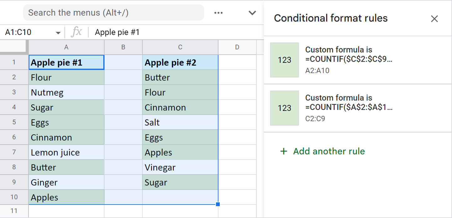 Compare datos en dos hojas o columnas de Google para encontrar coincidencias y diferencias. Compare datos en dos hojas o columnas de Google para encontrar coincidencias y diferencias.